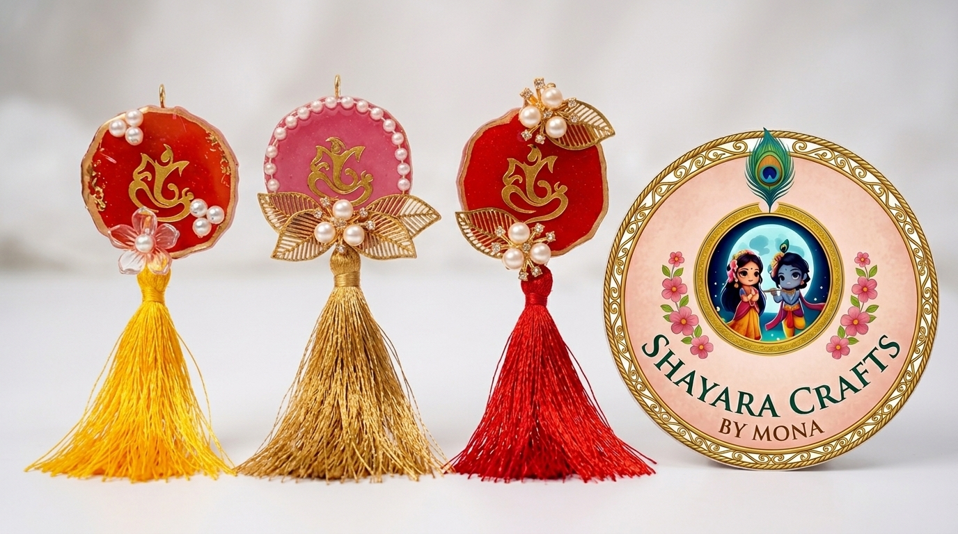 Ganesh Car Hangings - per piece — handmade resin art personalized gift Delhi NCR | Shayara Crafts