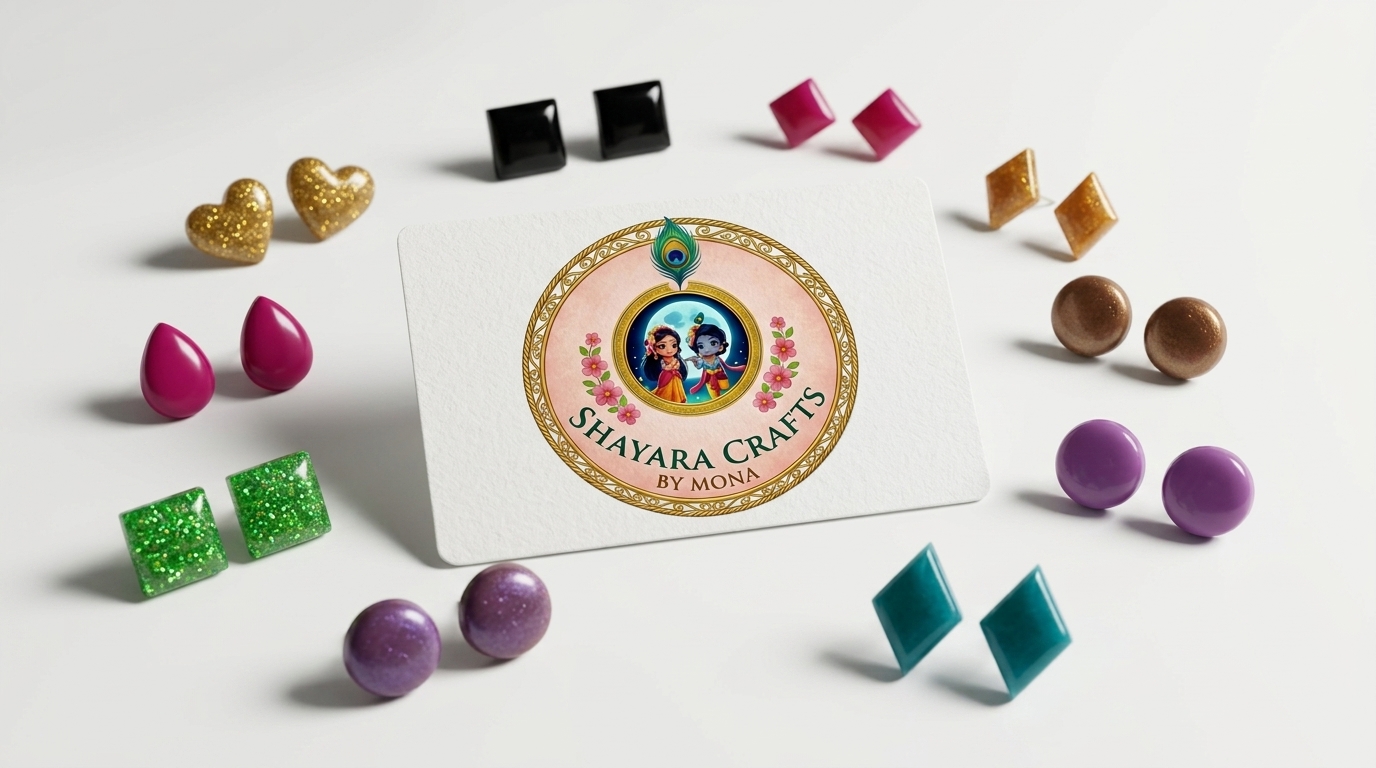Cute Resin Earrings — handmade resin art personalized gift Delhi NCR | Shayara Crafts