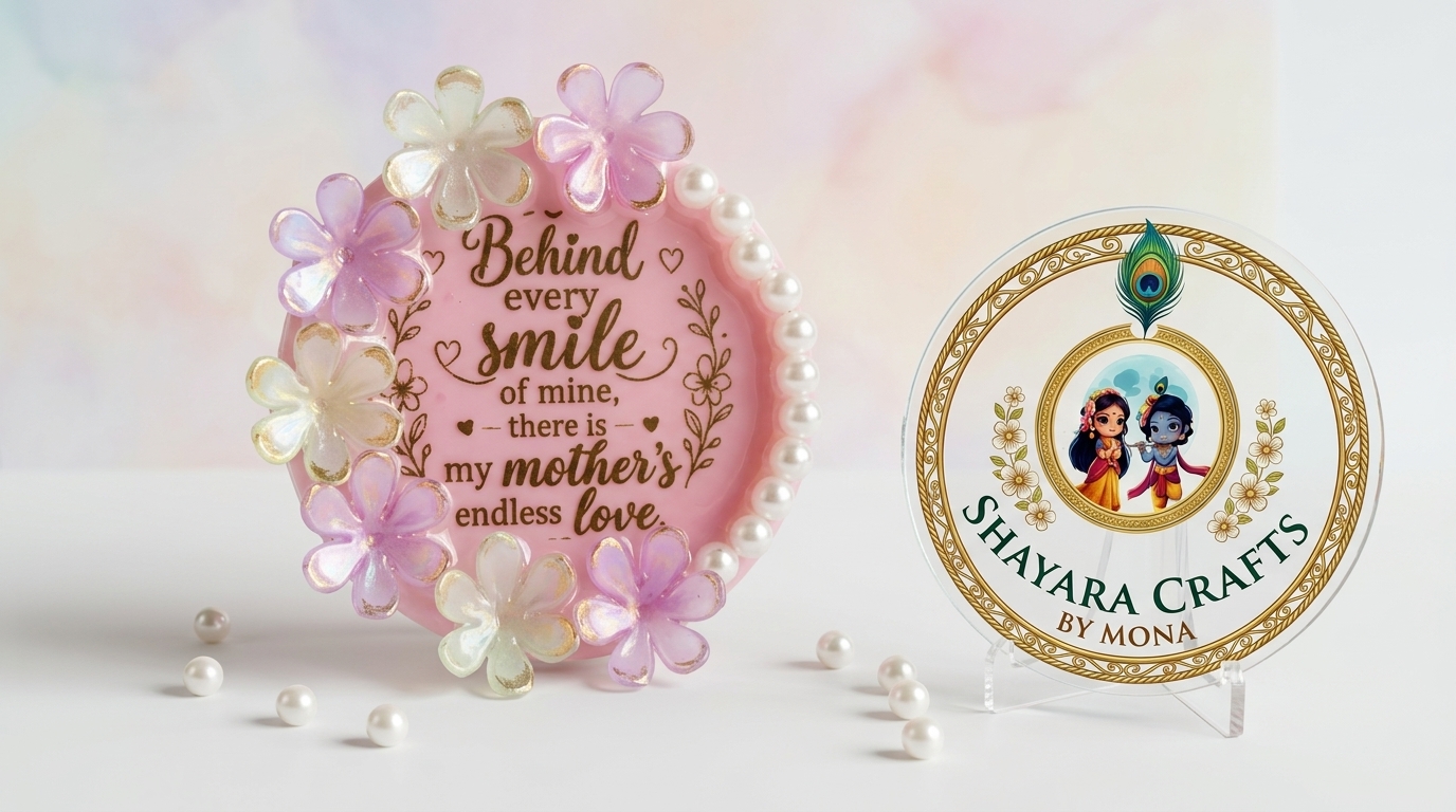 Gift Fridge Magnet — handmade resin art personalized gift Delhi NCR | Shayara Crafts