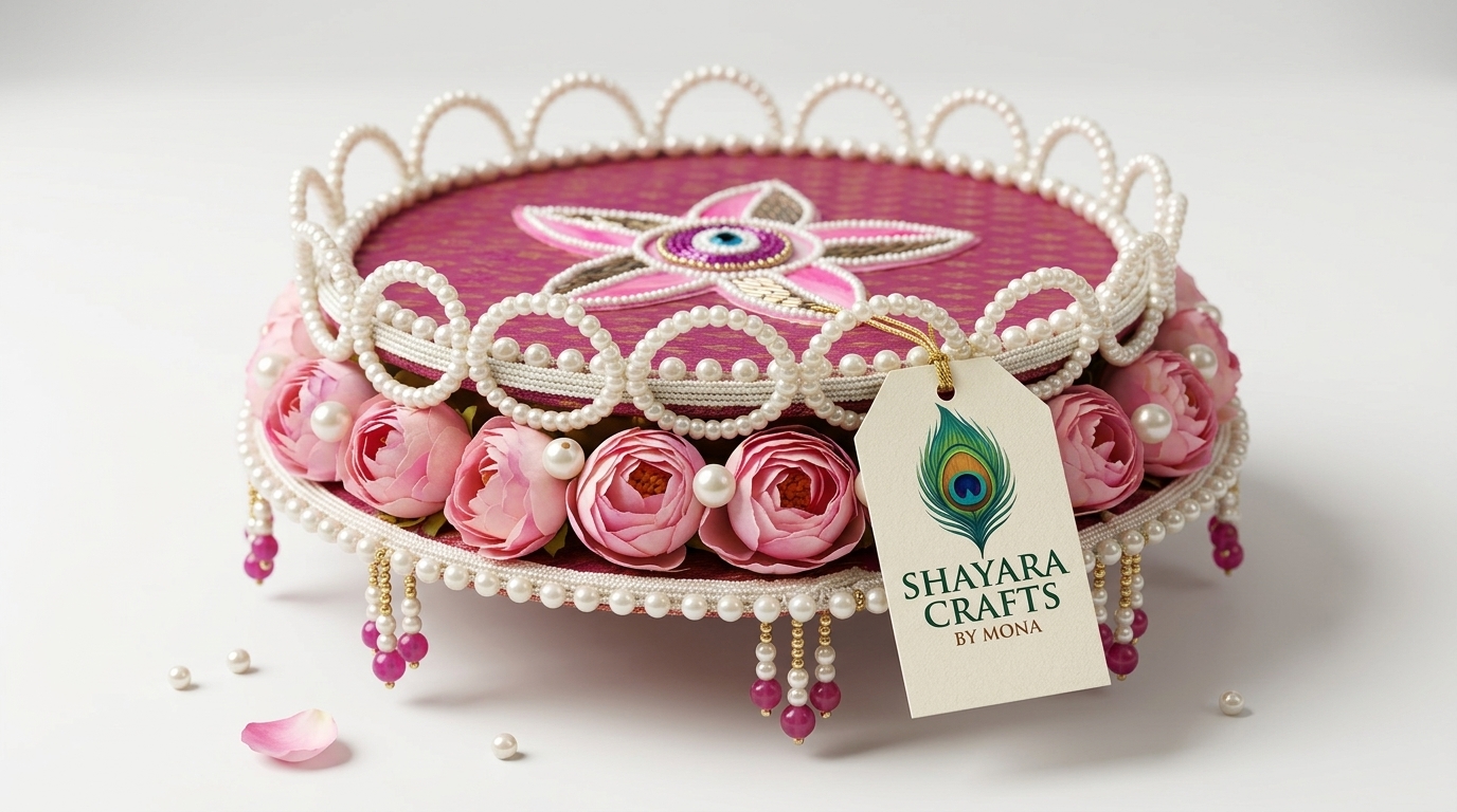 Shagun Platter — resin varmala & flower preservation festive gift Delhi NCR | Shayara Crafts