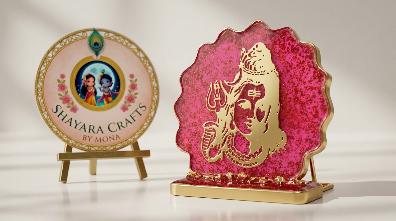 Shiva Car Stand — handmade resin art personalized gift Delhi NCR | Shayara Crafts