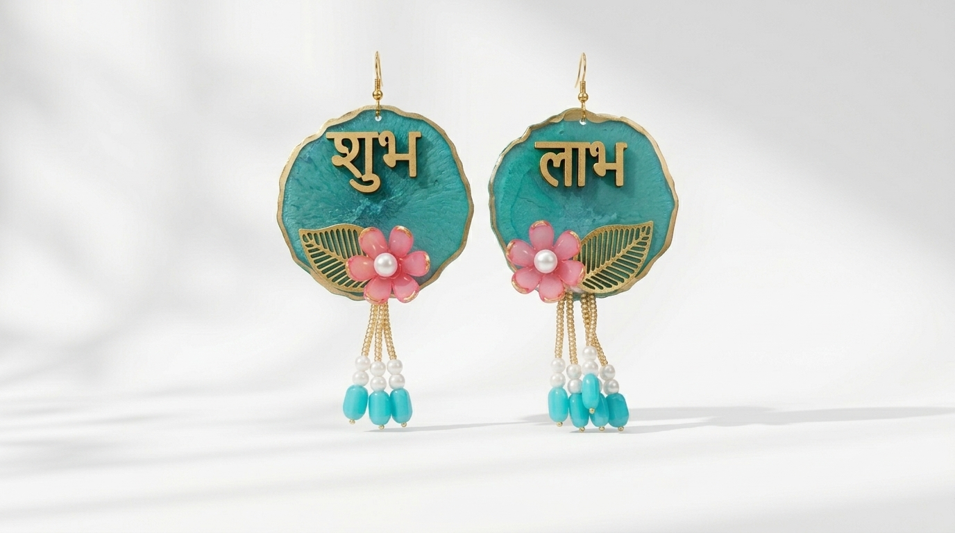 Shubh Labh Hanging — Diwali Special — resin varmala & flower preservation festive gift Delhi NCR | Shayara Crafts